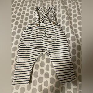 Zara Navy and White Striped Baby’s Overalls